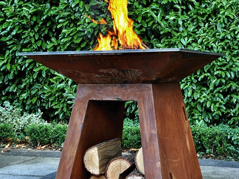 Corten Steel Charcoal Grill For Outdoor Fun South Korea